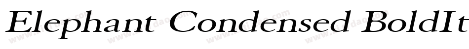Elephant Condensed BoldItalic字体转换